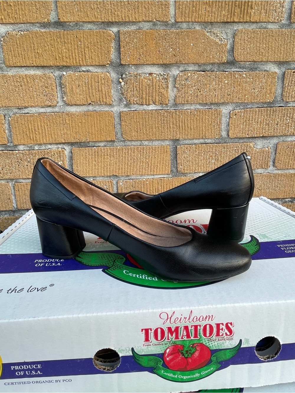 Life Stride Velocity 2.0 Black Low Block Heel Pumps for Women Size 10W